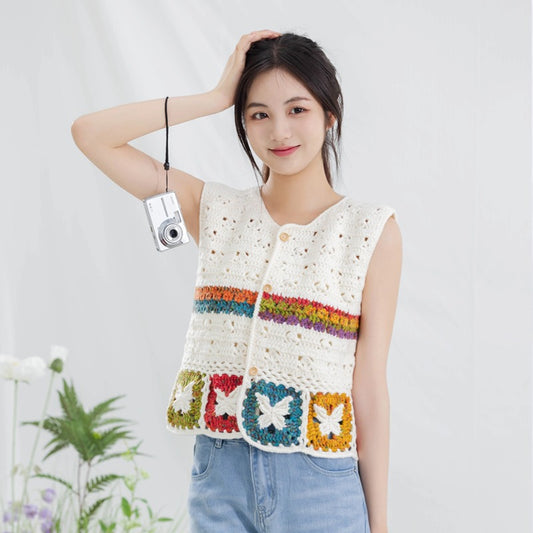 Häkelanleitung für Schmetterlingsweste