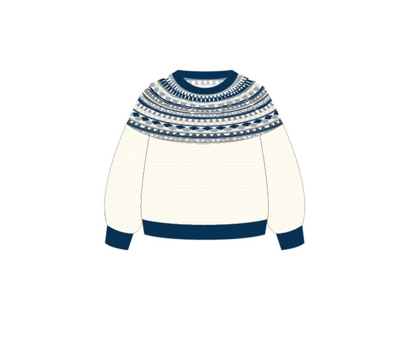 Glacier Yoke Sweater Crochet Yarn Kit | Nordic Aesthetics Series | Susan's Family