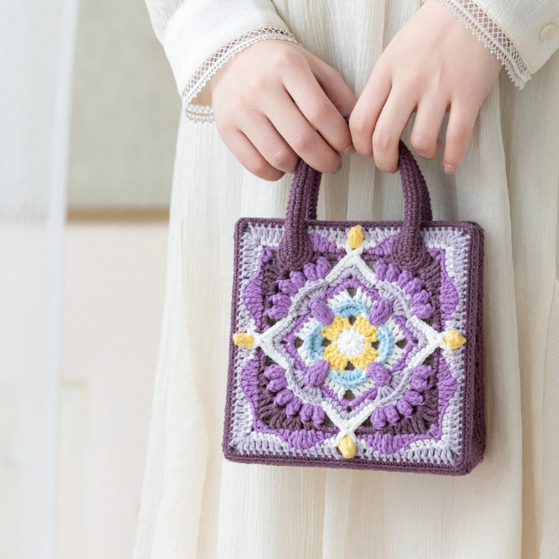 Furong Patchwork Handbag Crochet Yarn Kit | Chinese Aesthetics Series | Susan's Family