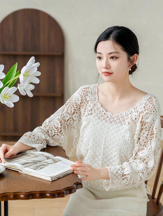 Phoebe Blouse Crochet Yarn Kit