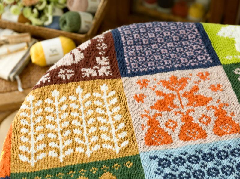 Joyful Breeze Intarsia Blanket Knit Yarn Kit