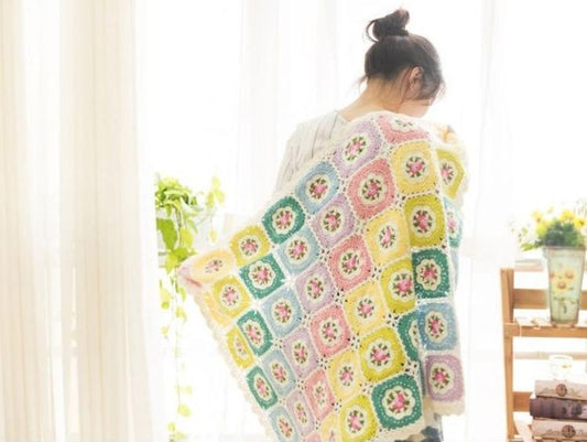 Retro Rose Print Crochet Kit