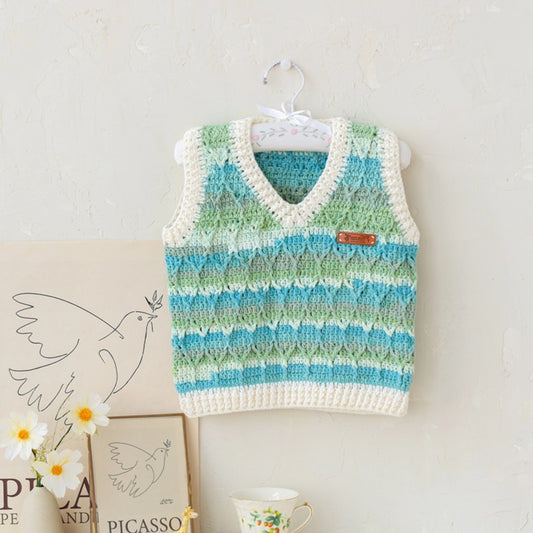 Häkelanleitung für eine Weste in frischem Mintgrün