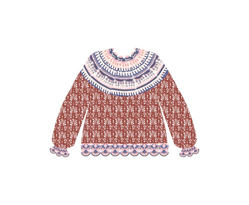 Meydan Yoke Pullover Crochet Yarn Kit