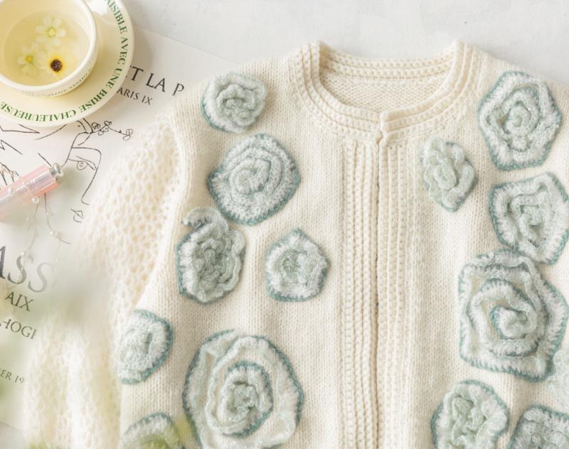 Floral Whisper Cardigan Knit Pattern