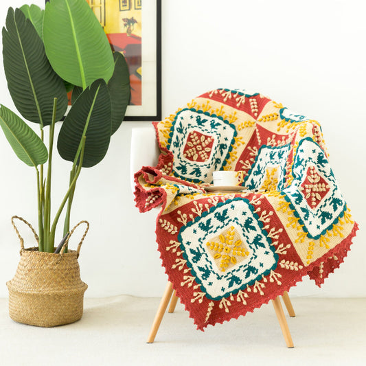 Relievo Intarsia Decke Häkeln Digitales Muster