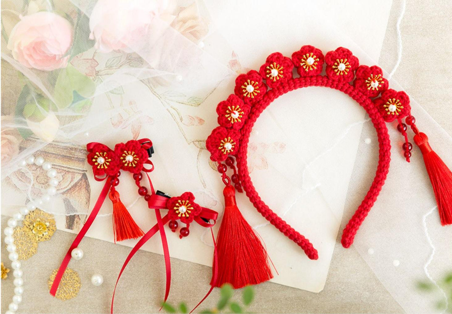 Fortune Barrettes Crochet Yarn Kit