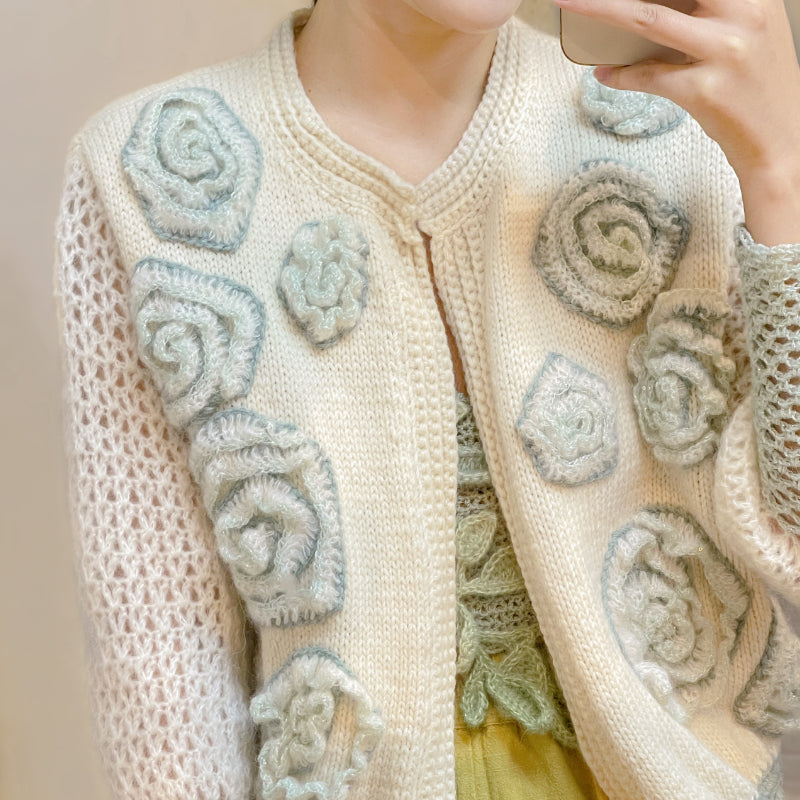 Floral Whisper Cardigan Knit Pattern