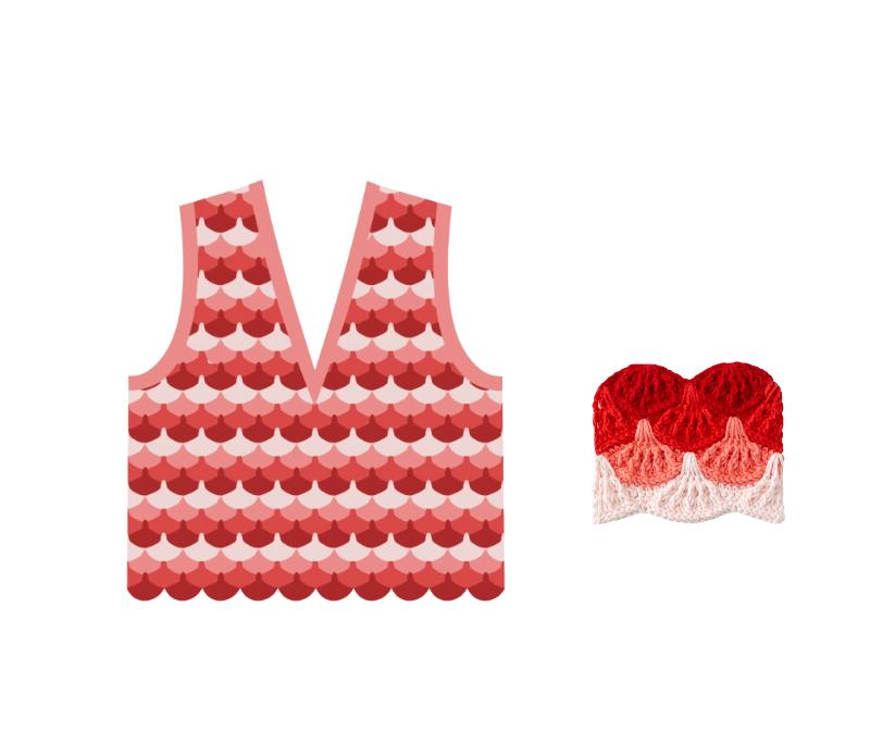 Shell Hues Vest Crochet Yarn Kit