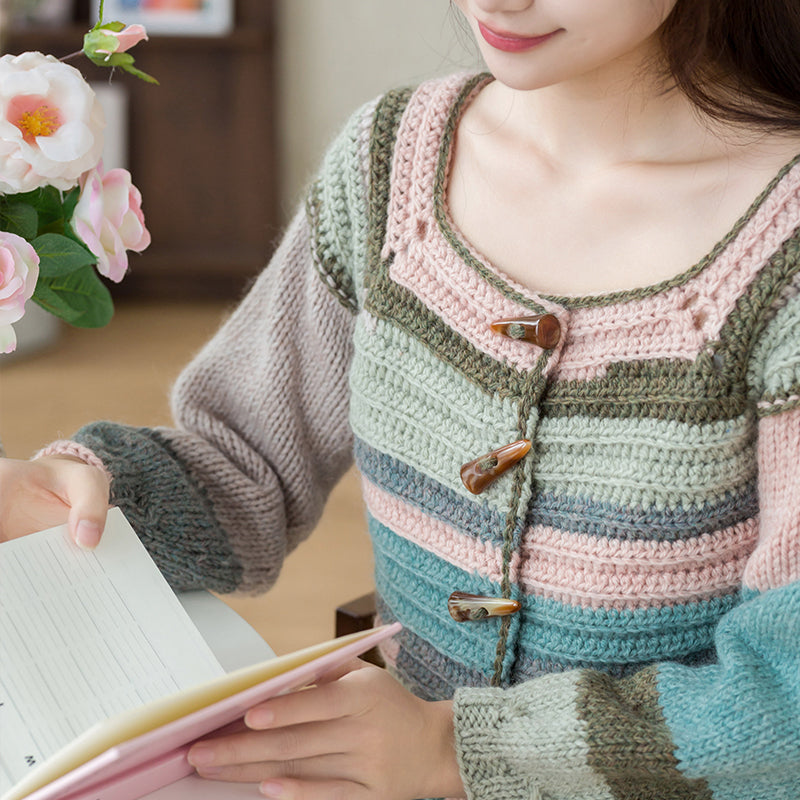 Fresh Jade Cardigan Crochet&Knit Pattern