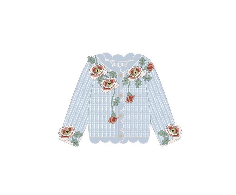 Corn Poppy Cardigan Crochet Yarn Kit | Animism Series | Susan's Family