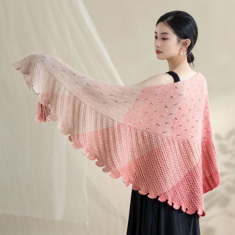 Ginkgo Shawl Knit Yarn Kit | Shi, Ci, Fu Series | Susan's Family