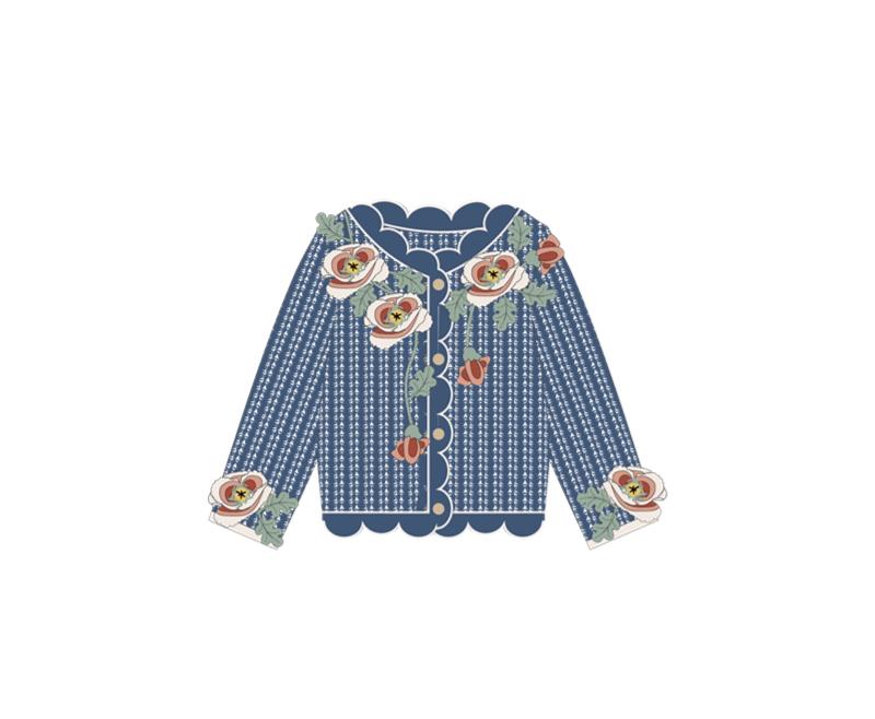 Corn Poppy Cardigan Crochet Yarn Kit | Animism Series | Susan's Family