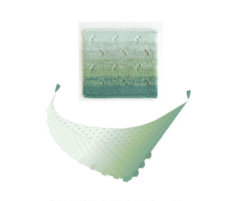 Ginkgo Shawl Knit Yarn Kit | Shi, Ci, Fu Series | Susan's Family