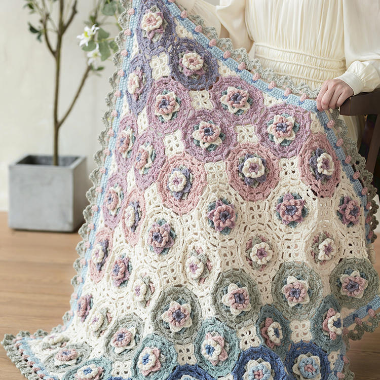 Vernal Patchwork Blanket Crochet Yarn Kit