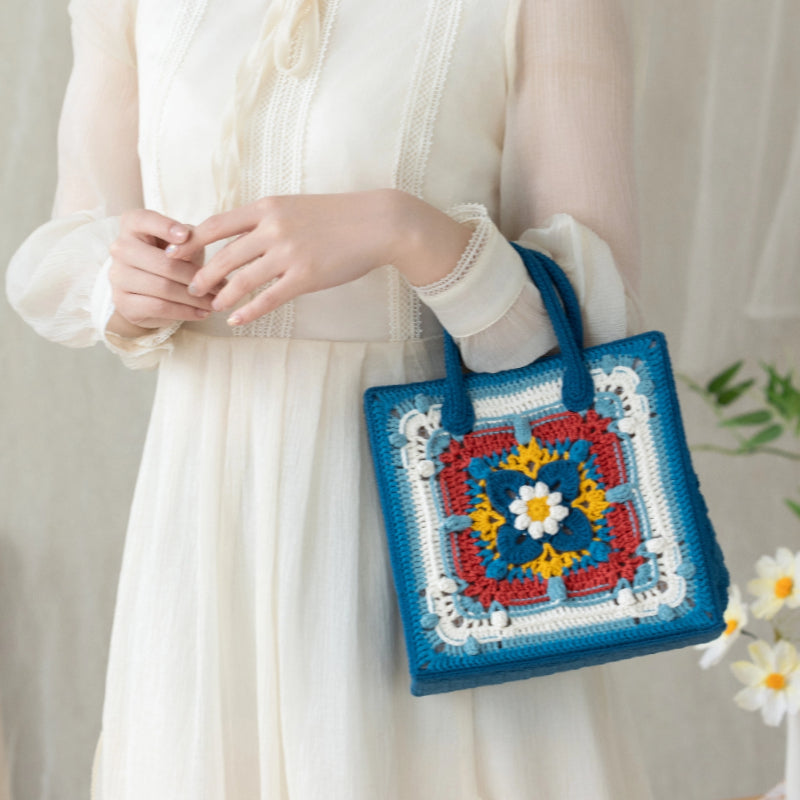 Furong Patchwork Handbag Crochet Yarn Kit | Chinese Aesthetics Series | Susan's Family