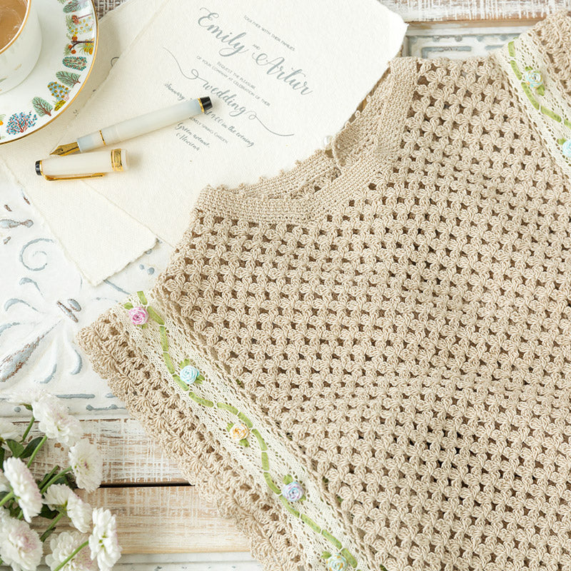 Jane Eyre Lace Vest Crochet Yarn Kit
