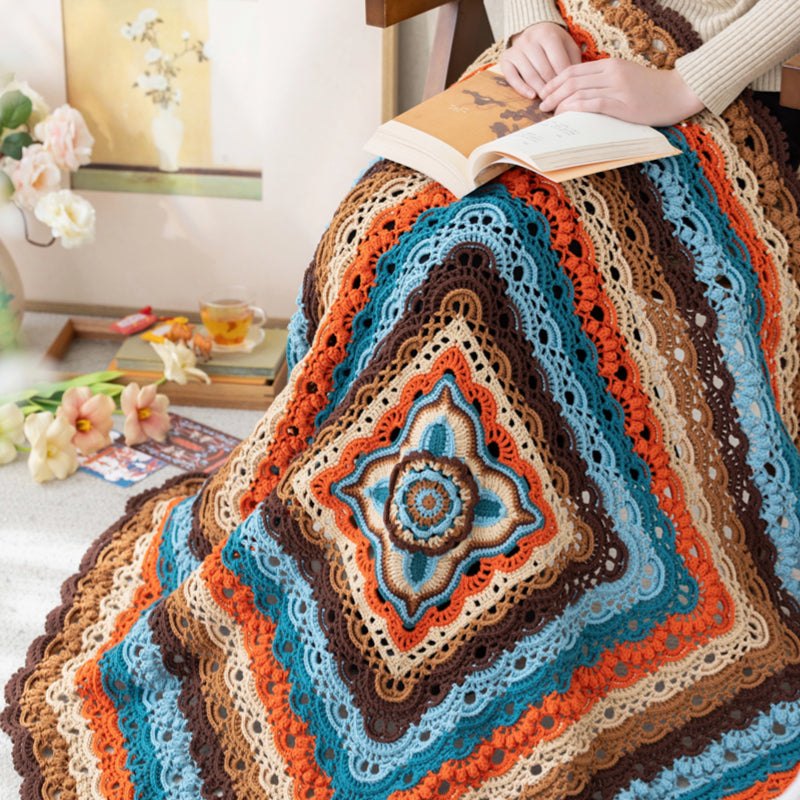 Fourfold Tuanhua Square Well Rug Crochet Yarn Kit