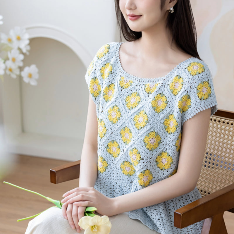 Cherry Blossom Top Crochet Yarn Kit