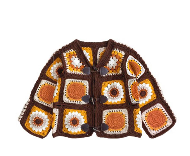 Sunflower Bear Cardigan Crochet Yarn Kit