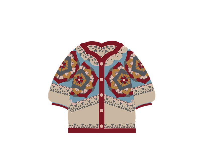 Shaolian Blossom Cardigan Crochet Yarn Kit