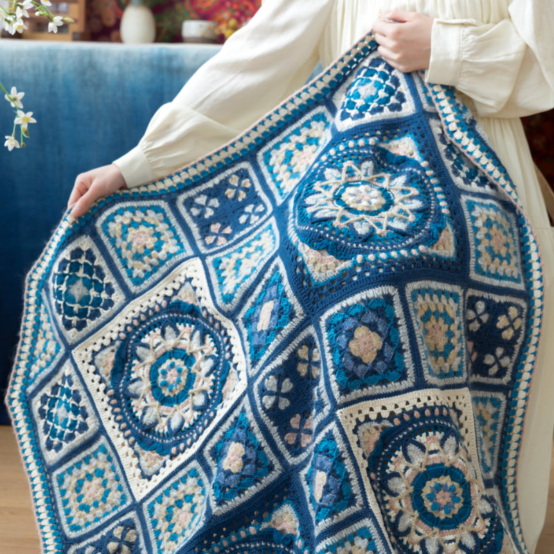 Lanran Patchwork Blanket Crochet Yarn Kit | Colorful Yunnan Series | Susan's Family