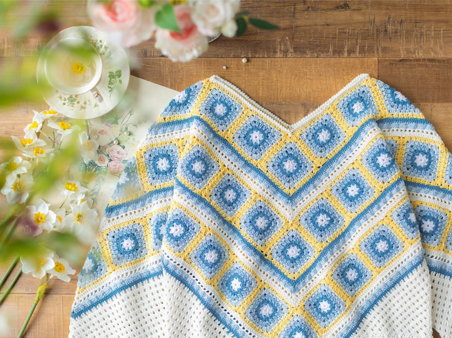Flower Only Patchwork Top Crochet Pattern