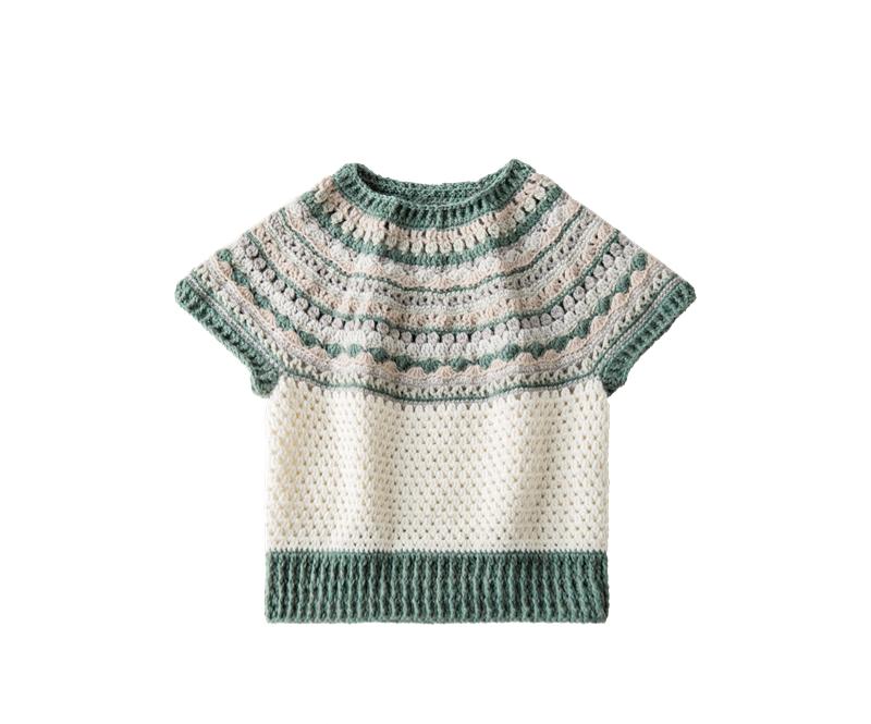 Glacier Yoke Sweater Crochet Yarn Kit | Nordic Aesthetics Series | Susan's Family