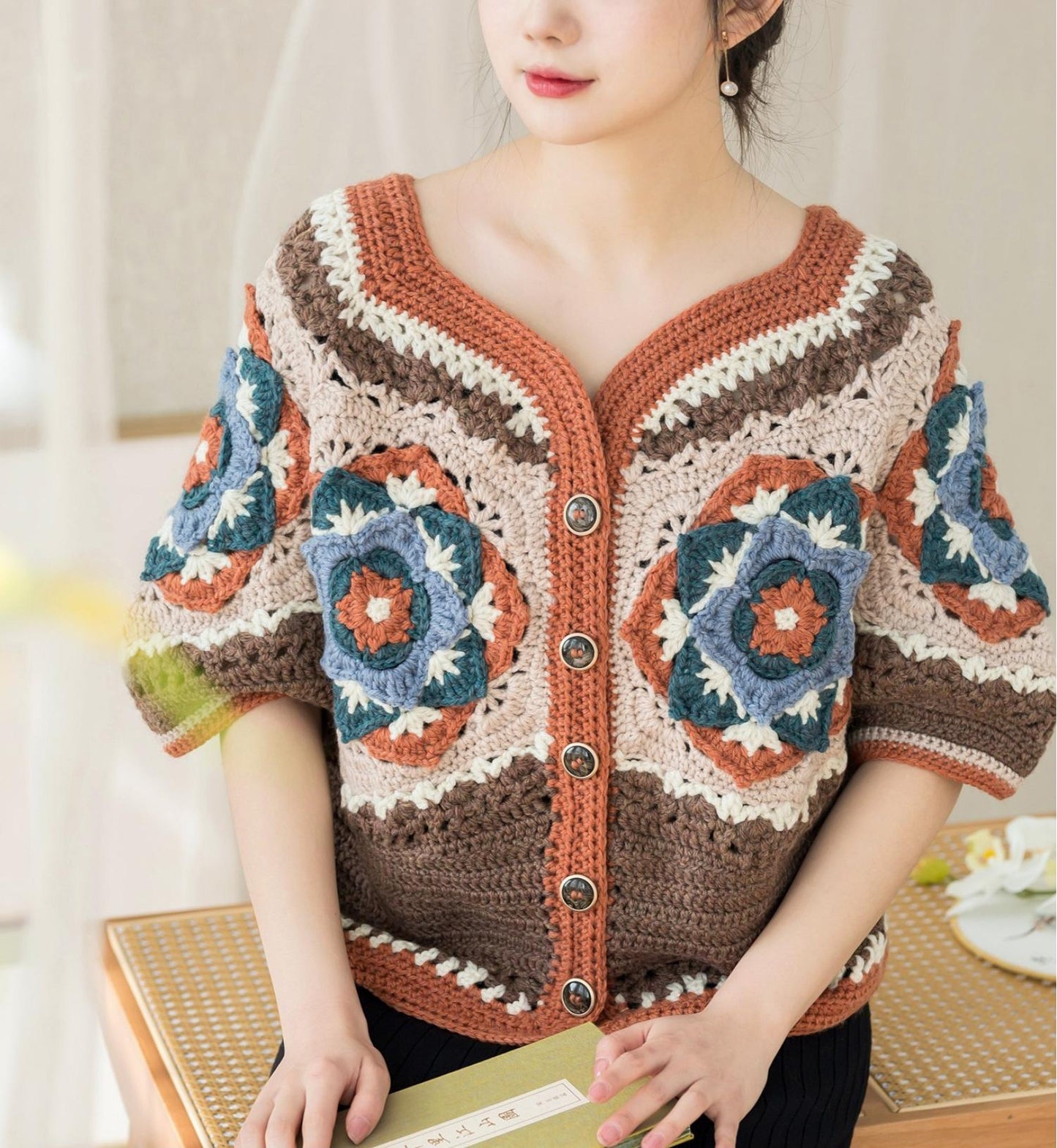 Shaolian Blossom Cardigan Crochet Pattern
