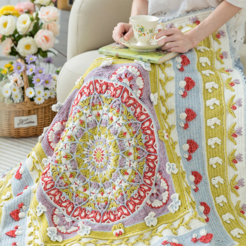 Alice in Wonderland Blanket Crochet Yarn Kit