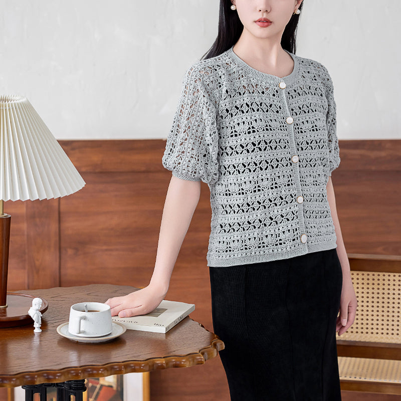 Blue Orchid Cardigan Crochet Pattern