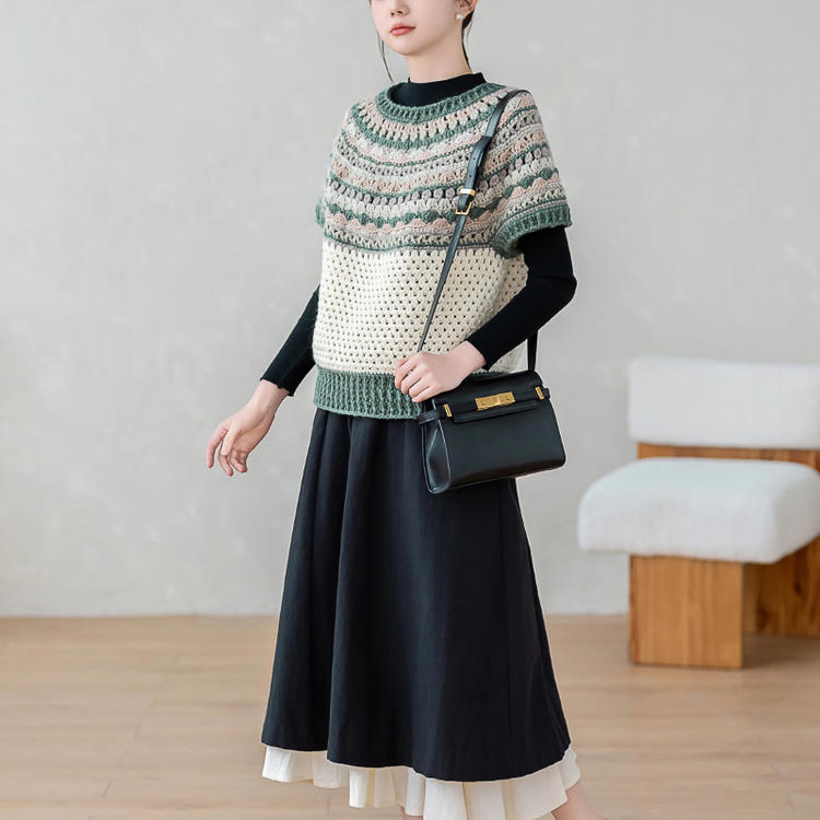 Glacier Yoke Sweater Crochet Yarn Kit | Nordic Aesthetics Series | Susan's Family
