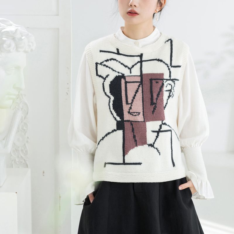Picasso¡¯s Sketch Vest Knit Yarn Kit | Tribute to Art Series | Susan's Family