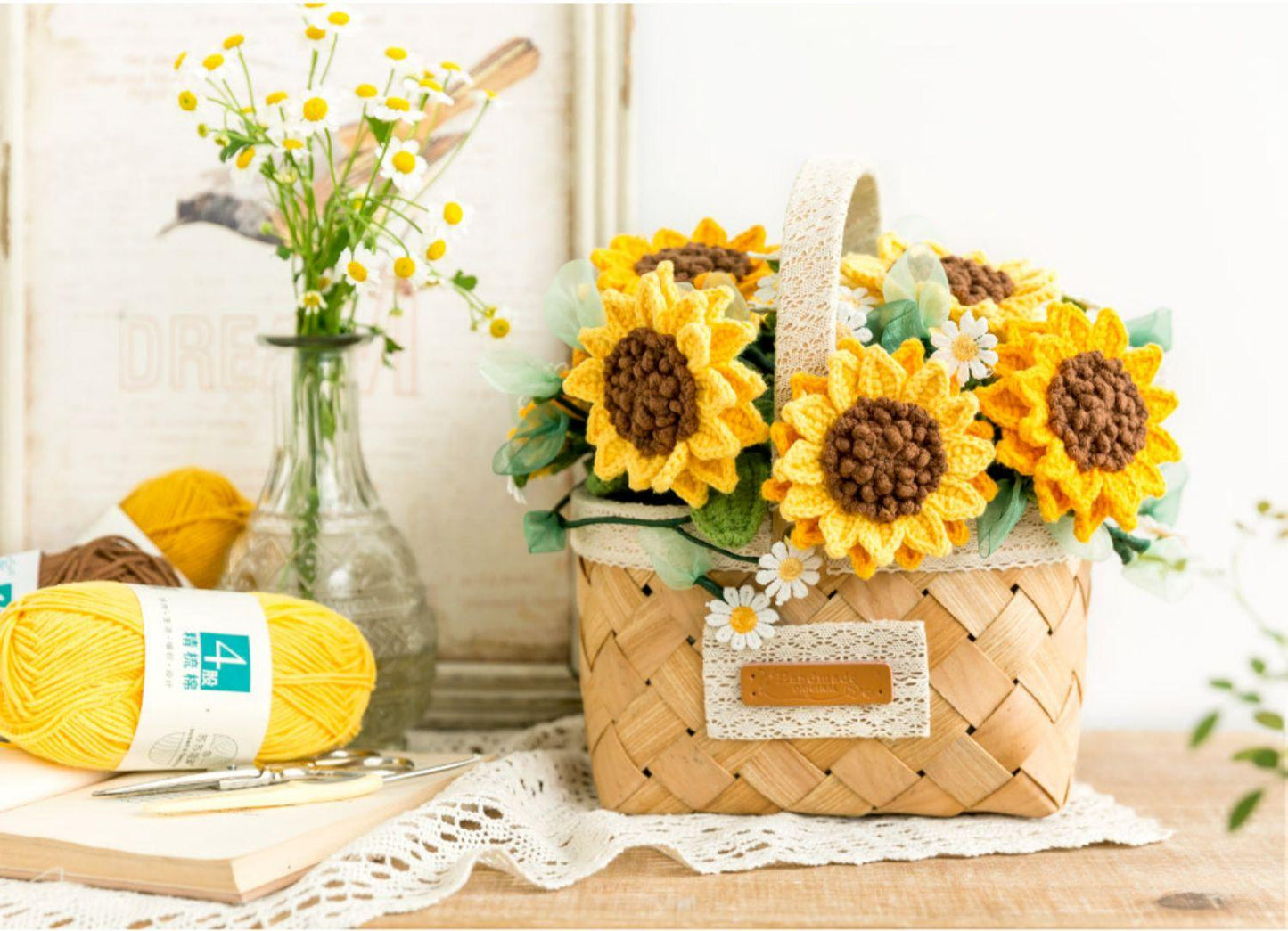 Shiyang Floral Decoration Crochet Yarn Kit
