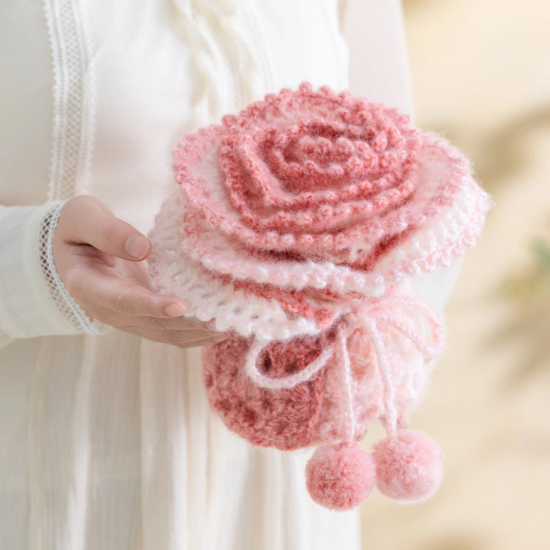 Heartfelt Floral Scarf Crochet Digital Pattern