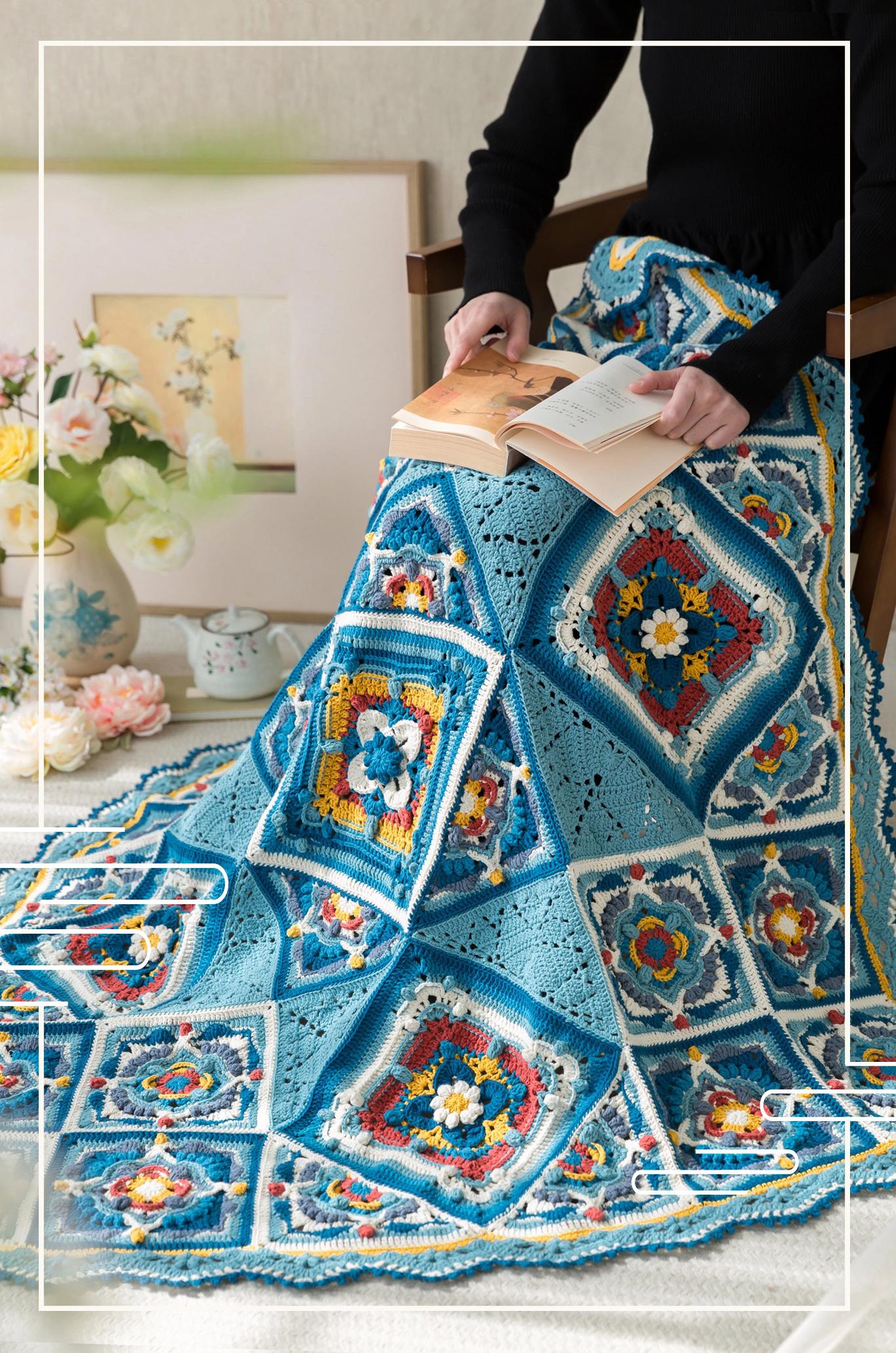 Fortune Bloom Blanket Crochet Yarn Kit