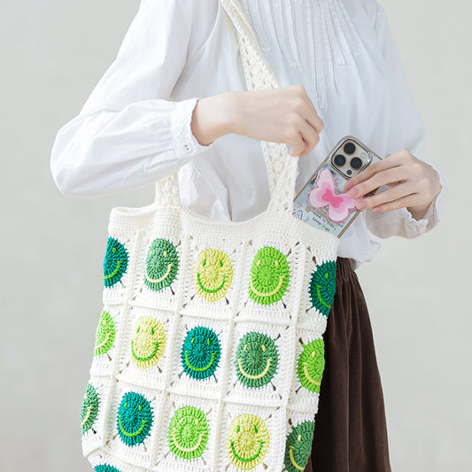 Häkelanleitung für Smiley-Tasche