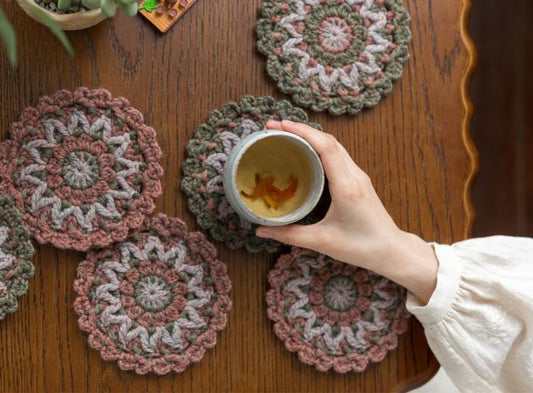 Patron de crochet pour dessous de verre « Happy Tea Time »