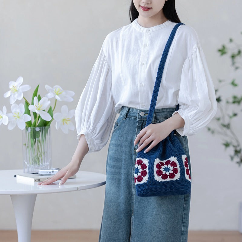Elegance Drawstring Bag Crochet Yarn Kit