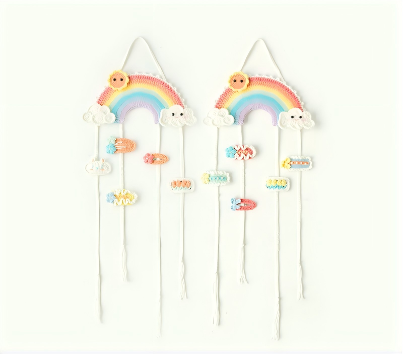 Rainbow Hair Clip Organizer Crochet Kit