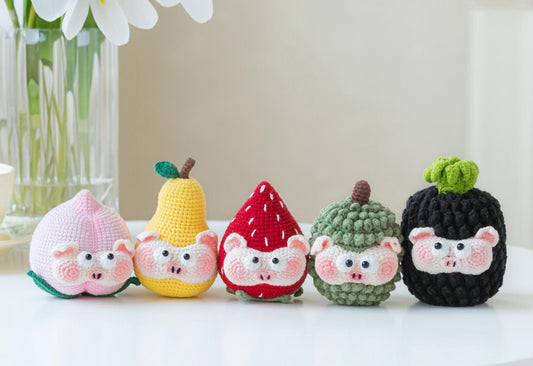 Häkelanleitung für Fruchtschweinchen