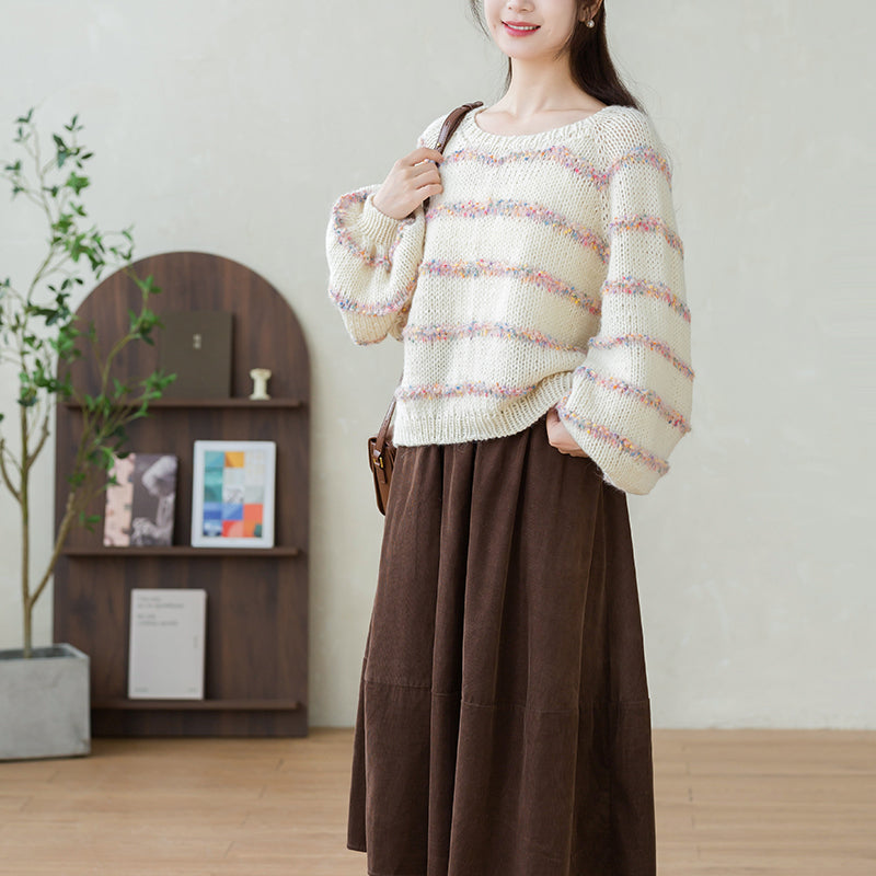 Cheese Peach Pullover Knit Pullover