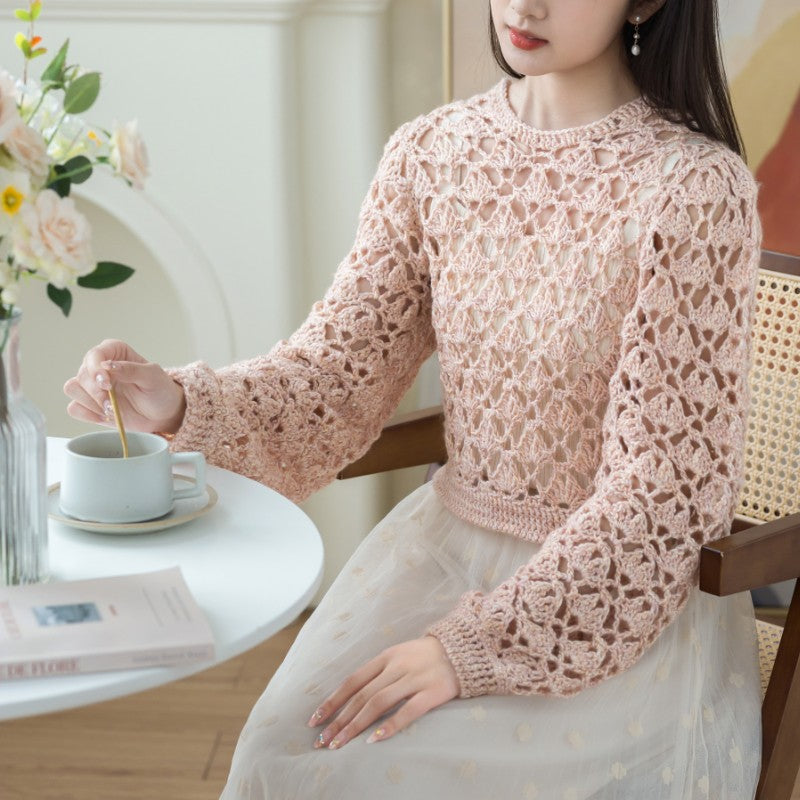 Fish Scale Pullover Crochet Yarn Kit