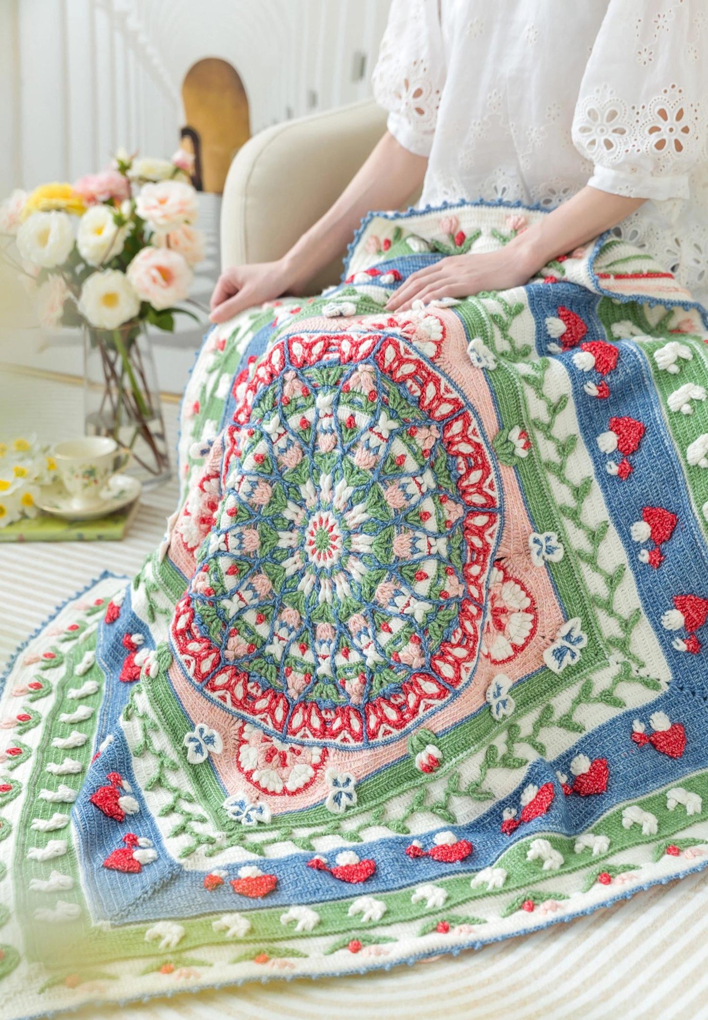 Alice in Wonderland Blanket Crochet Yarn Kit