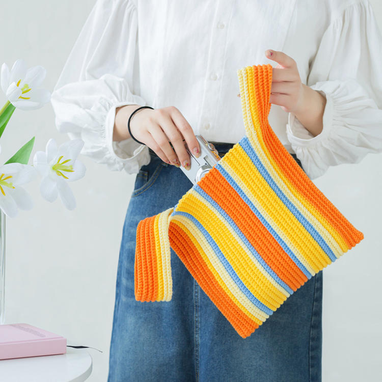 Stripes Wristlet Crochet Yarn Kit