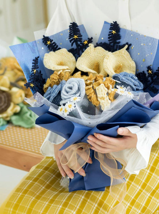 Häkelanleitung für einen Impressionismus-Blumenstrauß