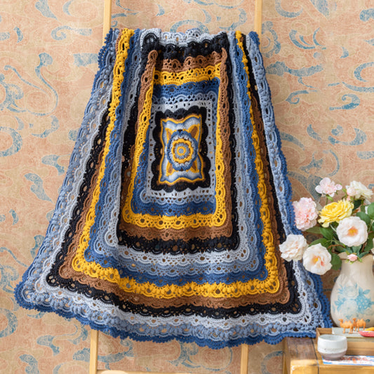 Fourfold Tuanhua Square Well Rug Crochet Pattern