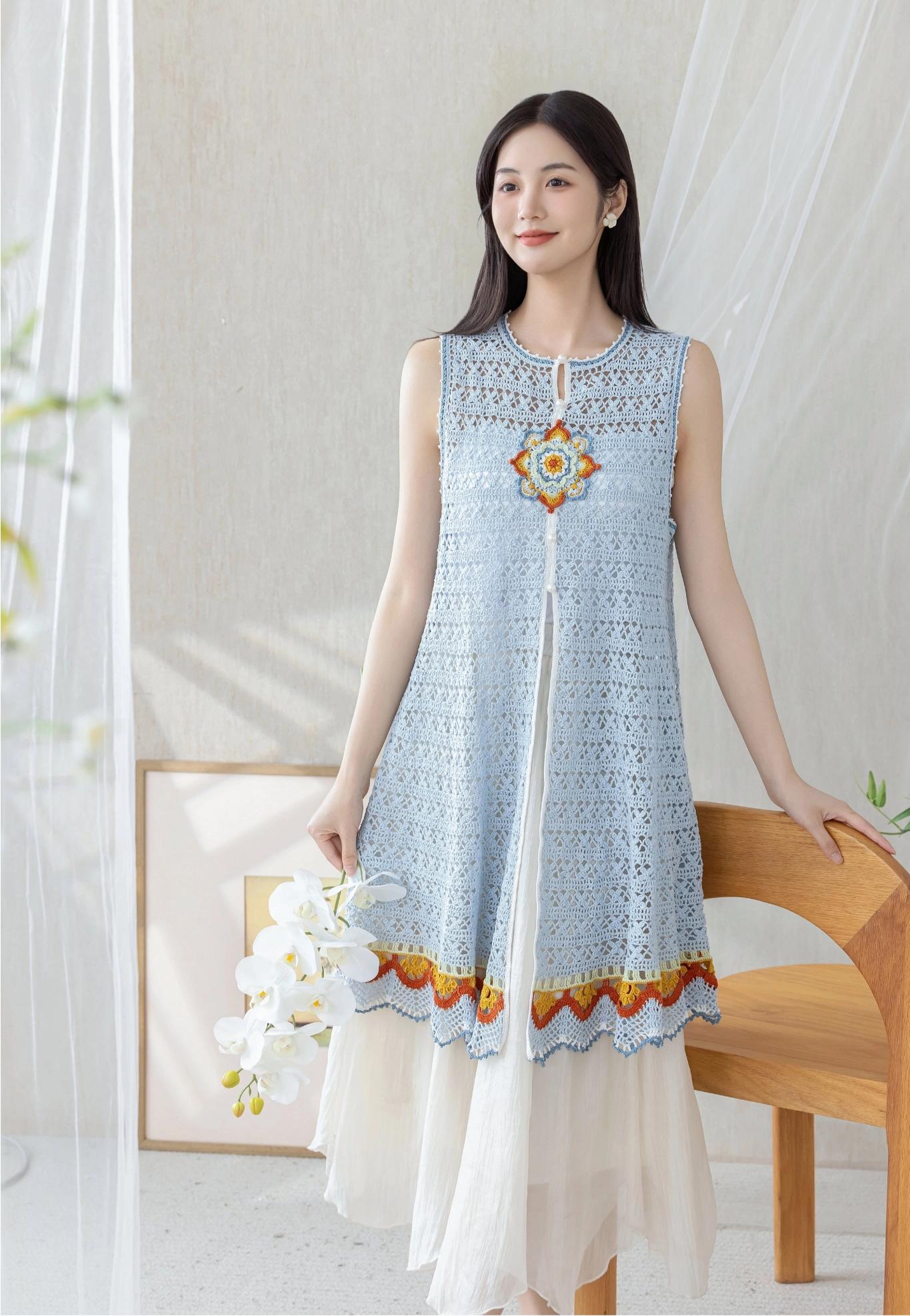 Queyu Lace Vest Crochet Kit