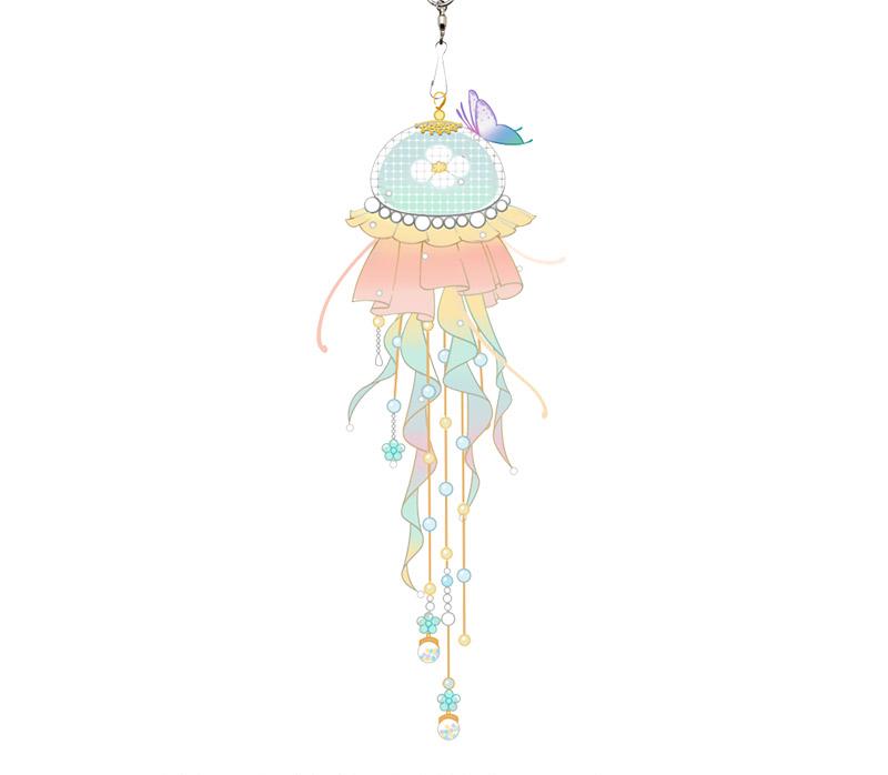 Jellyfish Wind-bell Crochet Yarn Kit