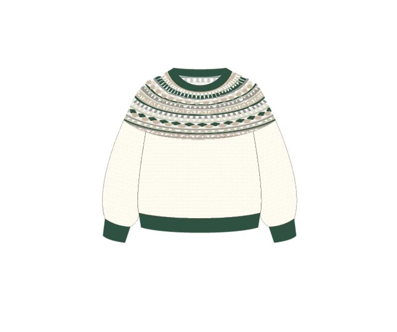 Glacier Yoke Sweater Crochet Yarn Kit | Nordic Aesthetics Series | Susan's Family